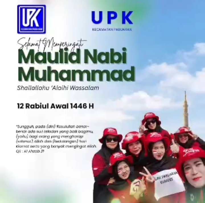 Jajaran Pengurus Bumdes dan UPK Kecamatan Pabuaran Ucapkan Selamat Memperingati Maulid Nabi Muhammad SAW: Mari Kita Teladani Rasulullah